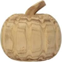 5in Carved Wood Pumpkin