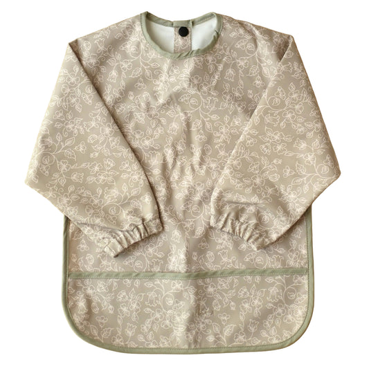 Long Sleeve Bib - Flowers