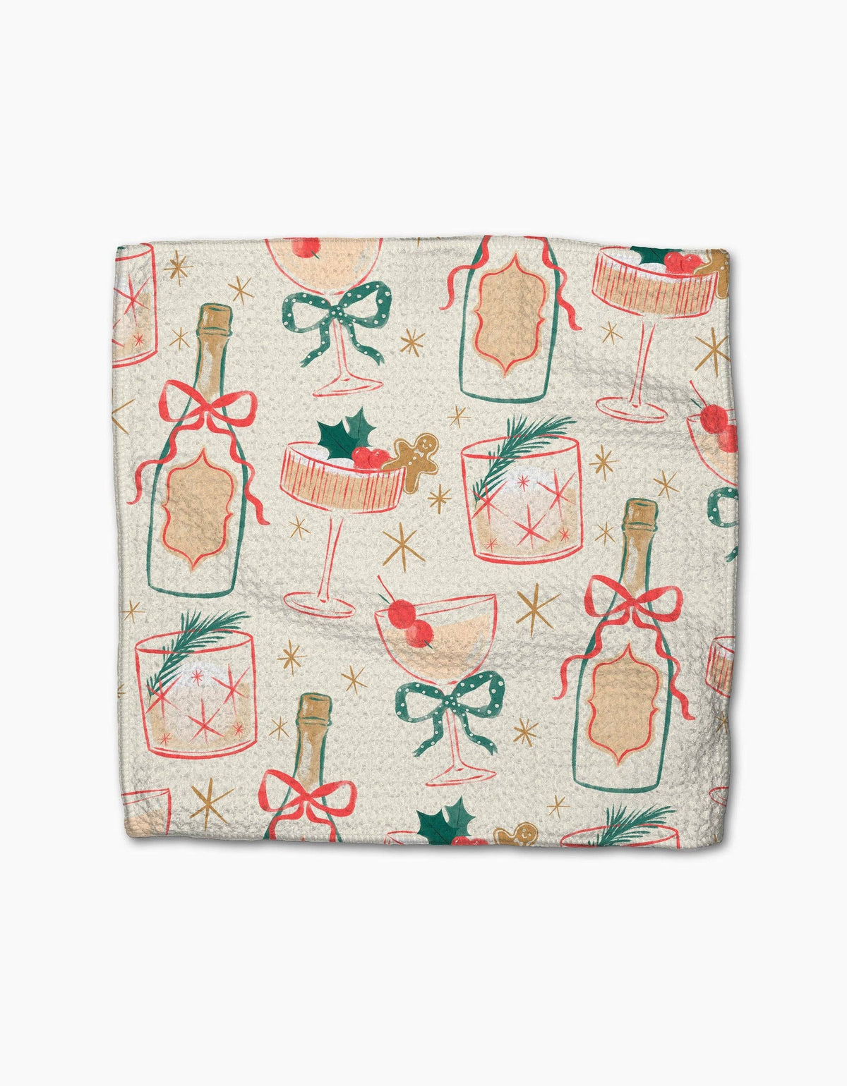 Christmas Cocktails Dishcloth