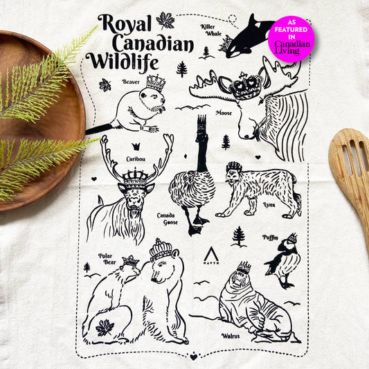 Royal Canadian Wildlife Organic Tea Towel