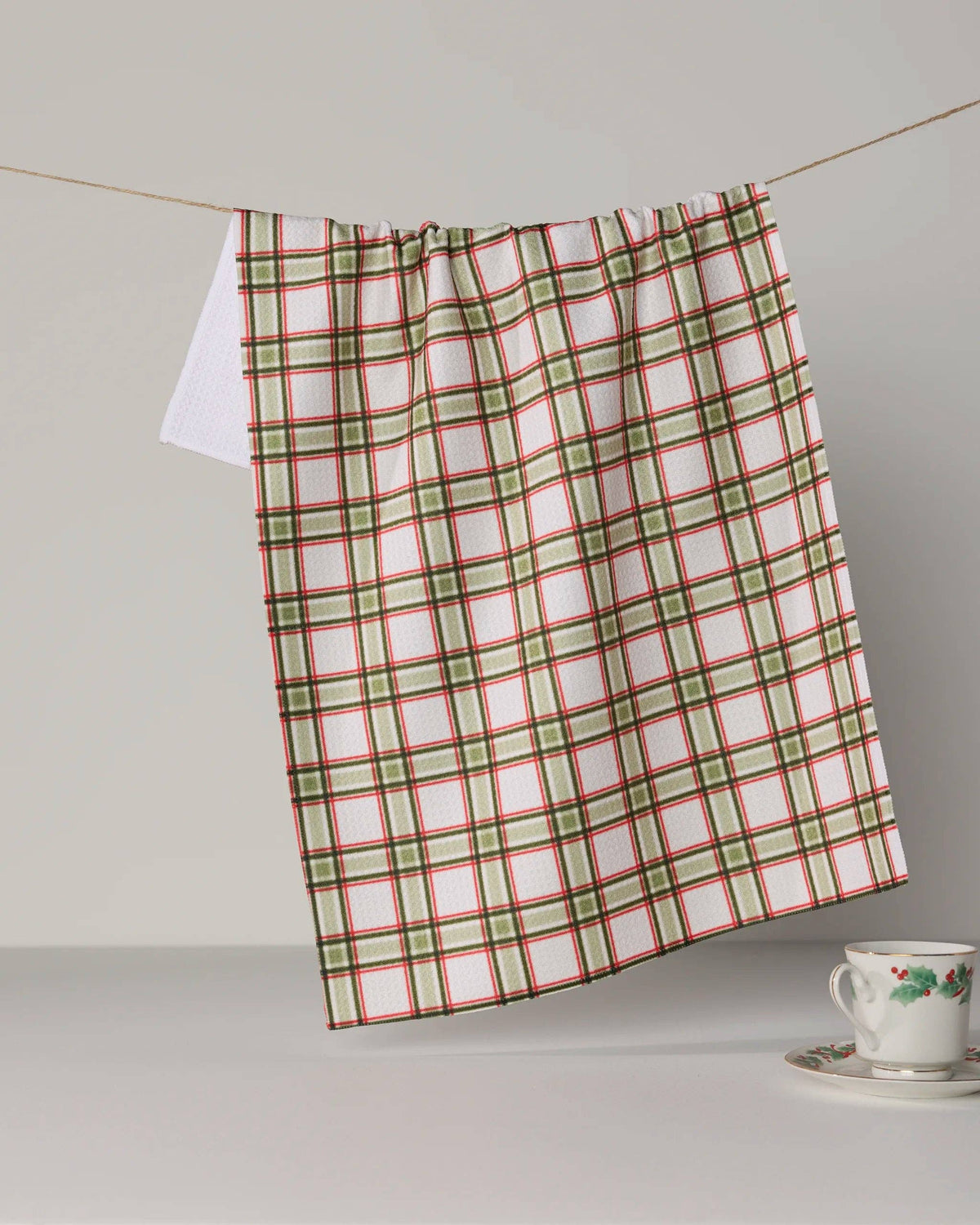 Stocking Plaid Tea Towel