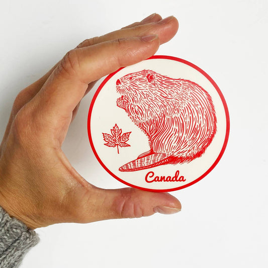 Canada Beaver Vinyl Sticker