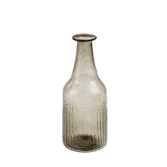 Recycled Glass Bottle Vase, Smoke