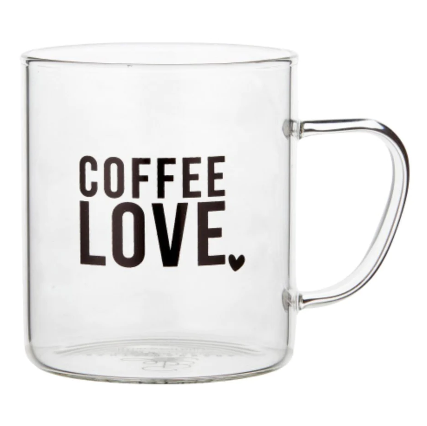 Glass Mug Coffee Love