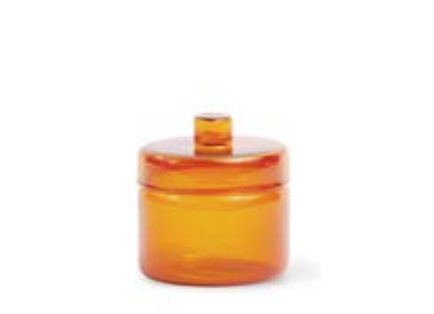 Glass Sugar Jar - Amber