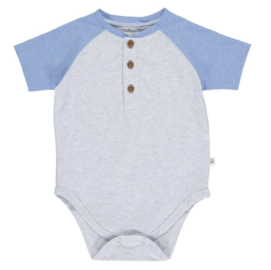 League Raglan Grey/Navy 0-3 month