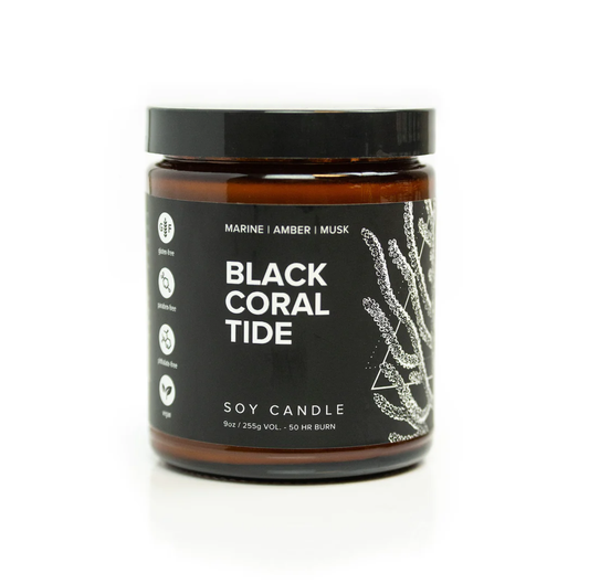 9oz Black Coral Tide Candle