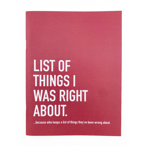 Notebook- Right About