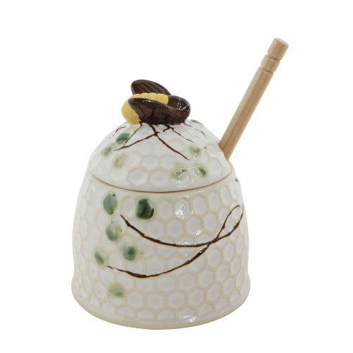 Round Bee Skep Honey Jar