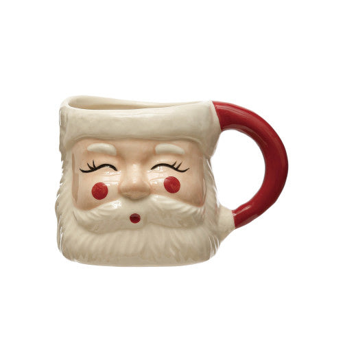 STONEWARE SANTA MUG