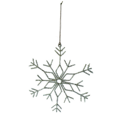 8"H METAL SNOWFLAKE ORNAMENT