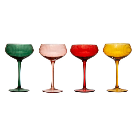 Colored Coupe Champagne Glass