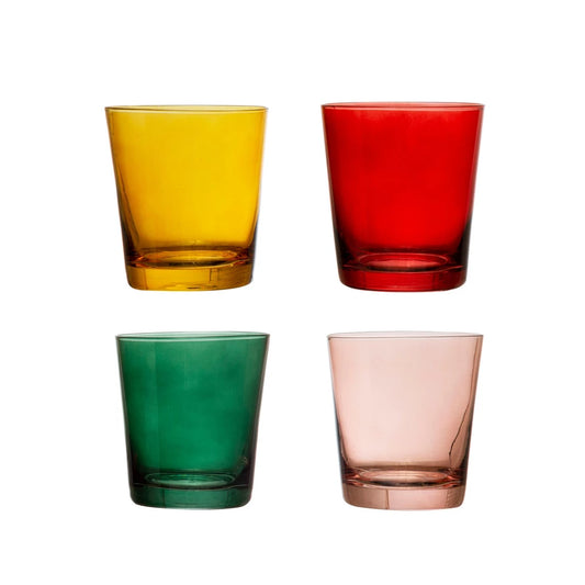 Colored Low Ball Glasses