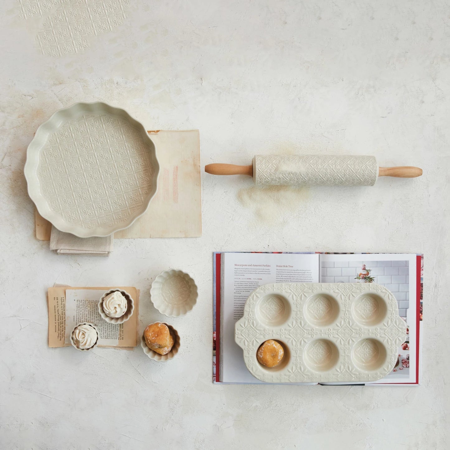 ROLLING PIN PATTERN & WOOD HANDLES