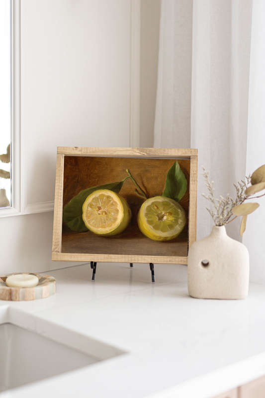 Vintage Framed Print Bountiful Lemon